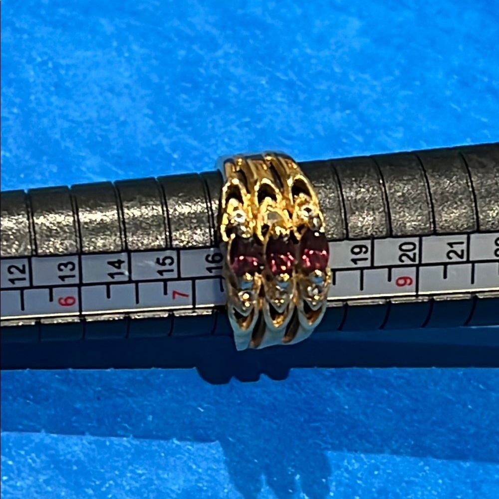 *Gold and Purple Filigree Statement Ring